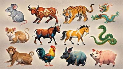 12 Animals of the Chinese Zodiac