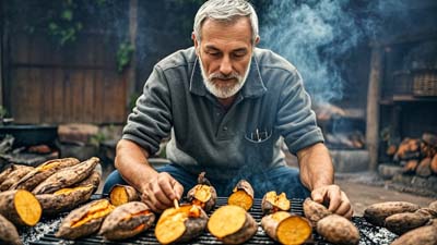 Chinese General roasted sweet potatoes