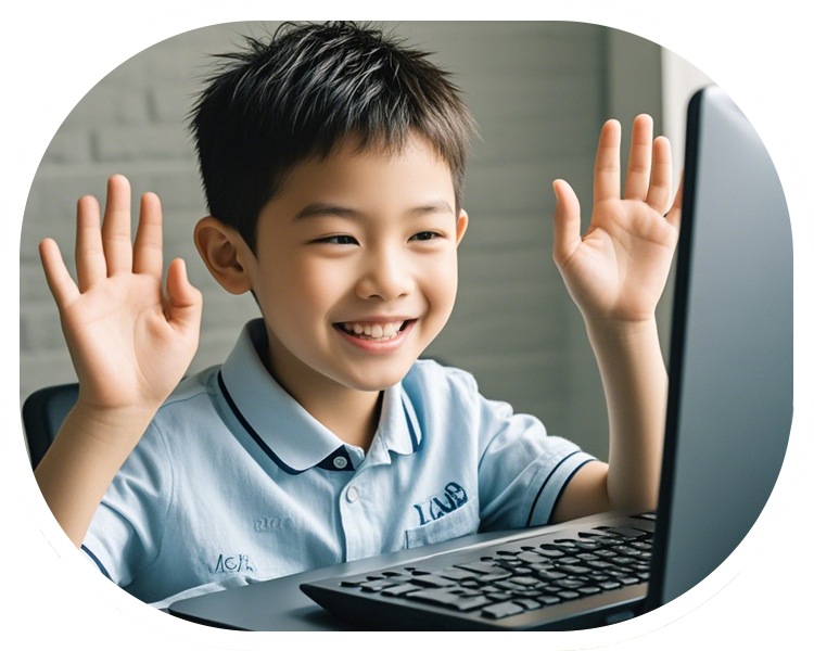 我们的在线中文课程体系设有3个大等级，8个小等级，帮助孩子在成长的不同阶段启蒙兴趣、掌握技能、提升能力。为每个海外孩子学中文提供最适合自己水平的中文课程和最匹配目标的中文学习培养方案。